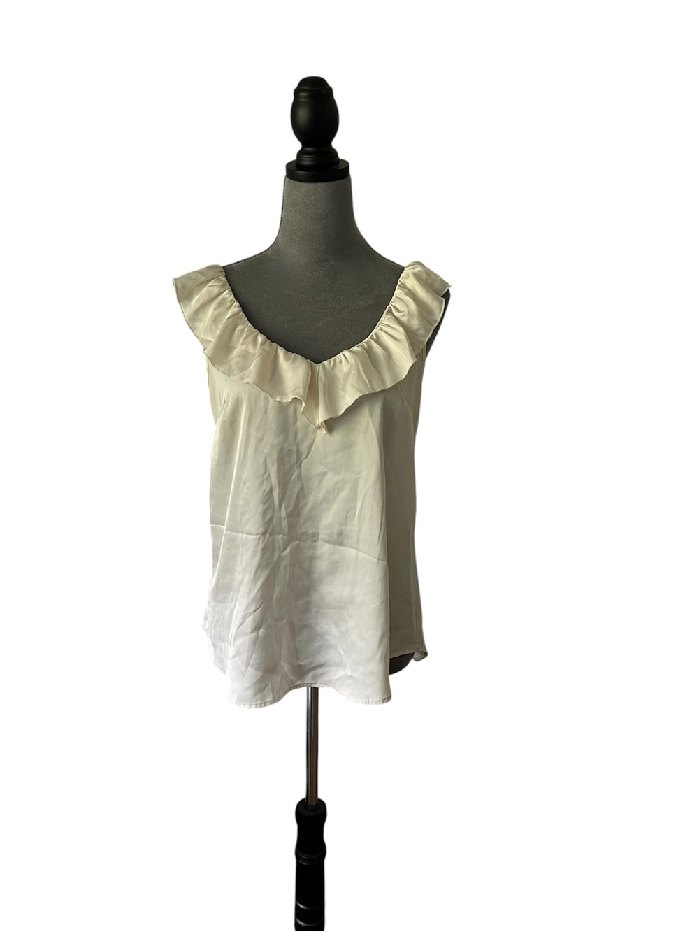 Lovely Day Cream Ruffle V-Neck Camisole